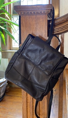 GIANI BERNINI Soft Brown Leather Backpack Bag