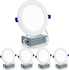 4 Pack 6 Inch 3CCT LED Recessed Lighting, Canless Wafer Downlight