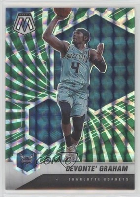 2020-21 Panini Mosaic FOTL Green Swirl Prizm 7/10 Devonte' Graham #196 14e3