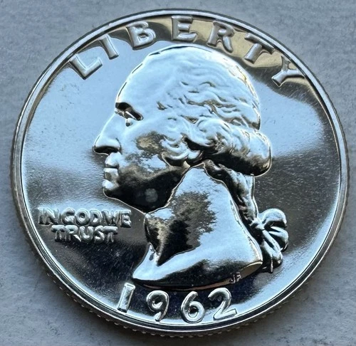 1962 PROOF Washington Quarter UNC/BU - 90% SILVER-INV#8887
