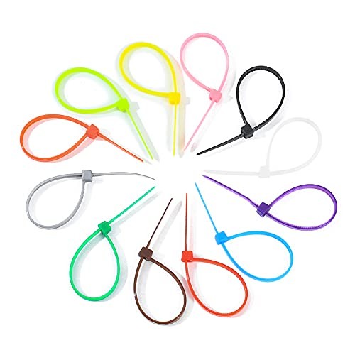 1200Pcs Mixed Colored Zip Ties,Locking Nylon Cable Zip Ties,chick leg ...