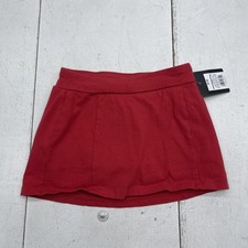 Art Class Skort Girls 8 Red Jersey A-Line Pull On Solid Casual Knit Skirt School