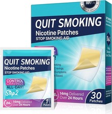 30 Count Transdermal Nicotine Patches for Gradual Smoking Cessation