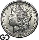 1891-O Morgan Silver Dollar Coin, Better New Orleans Date, Near Gem BU++