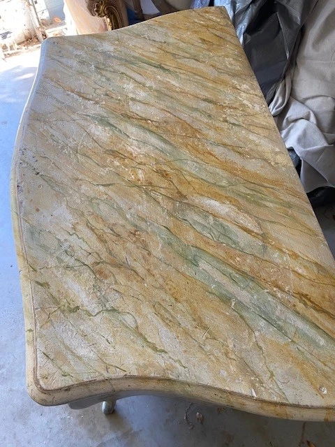 Precioso gabinete bomba antiguo europeo auténtico pintado a mano Foto 3 de 4