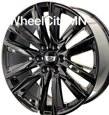 24 Gloss Black 4869 Replica Wheels Fits 2021 Cadillac Escalade Sport 6x5.5 31 24 Gloss Black 4869 Replica Wheels Fits 2021 Cadillac Escalade Sport 6x5.5 31