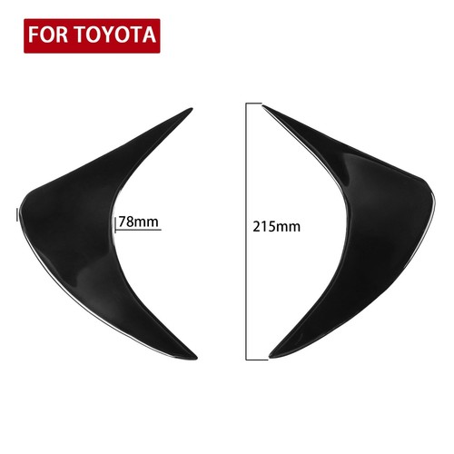 2x Piano Black Auto Headlight Front Eyebrow Molding Trim For GT86 BRZ 2013-20 - Picture 3 of 9