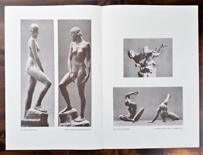 6 Autotypien n. Fotografien Bronzen Georg Kolbe, Erotika, Frauen, KW 1926, Rar