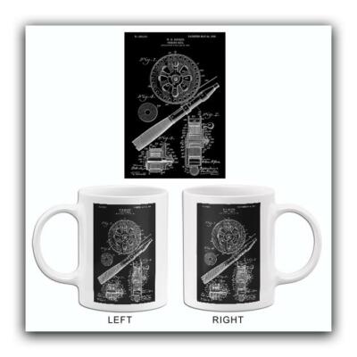 1906 - Fishing Reel - W. H. Glocker - Patent Art Mug