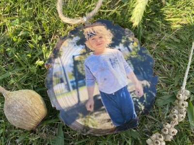 Personalised Photo Ornament, Christmas Bauble, Wooden Tree Ornament with Name