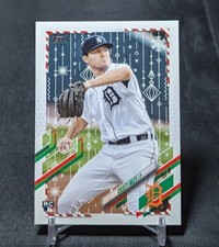 Casey Mize Rookie RC 2021 Topps Holiday Card #HW18 Detroit Tigers