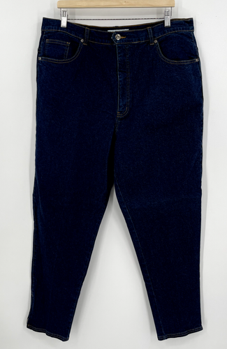 Vintage LA Blues Women's Denim Mom Tapered Leg Zipper Ankle Jeans Plus Size 24W