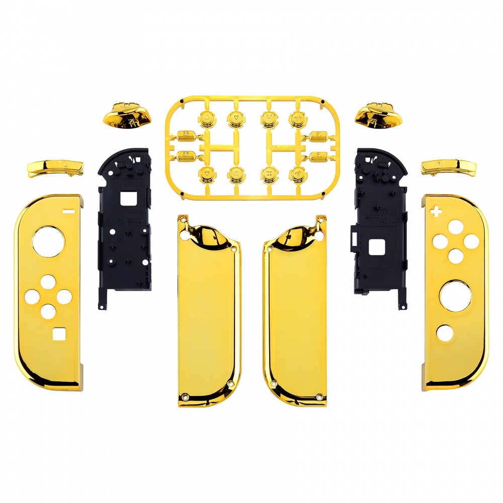 未使用Nintendo Switch Joy-Con カスタマイズ品ゴールド Custom Chrome Gold Shell w/ Buttons for Nintendo Joy con & Switch