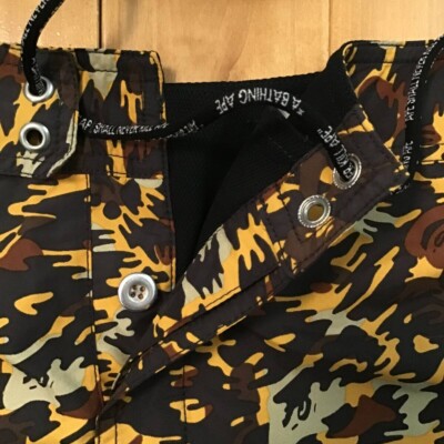 BAPE Leopard camo nylon shorts a bathing ape NIGO Size L | eBay