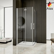 AICA 195CM BOX DOCCIA ANGOLARE PIEGHEVOLE/BATTENTE VETRO TEMPERATO 6MM EASYCLEAN