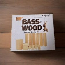 Basswood 12 Carving Blocks Soft Solid Wooden Whittling Kit for Whittler NEW