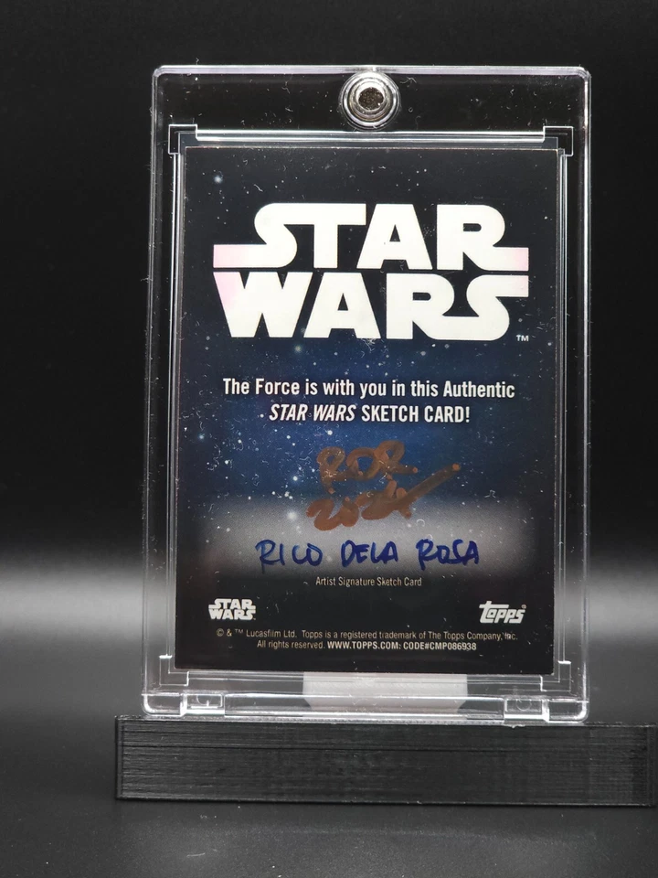 2024 Star Wars Chrome Galaxy Artist Sketch THE ARMORER 1/1 by Rico Dela Rosa - Image 2 of 2