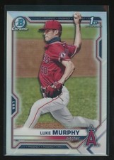 2021 Bowman Chrome Draft 1st Luke Murphy Refractor RC #BDC-167 Angels