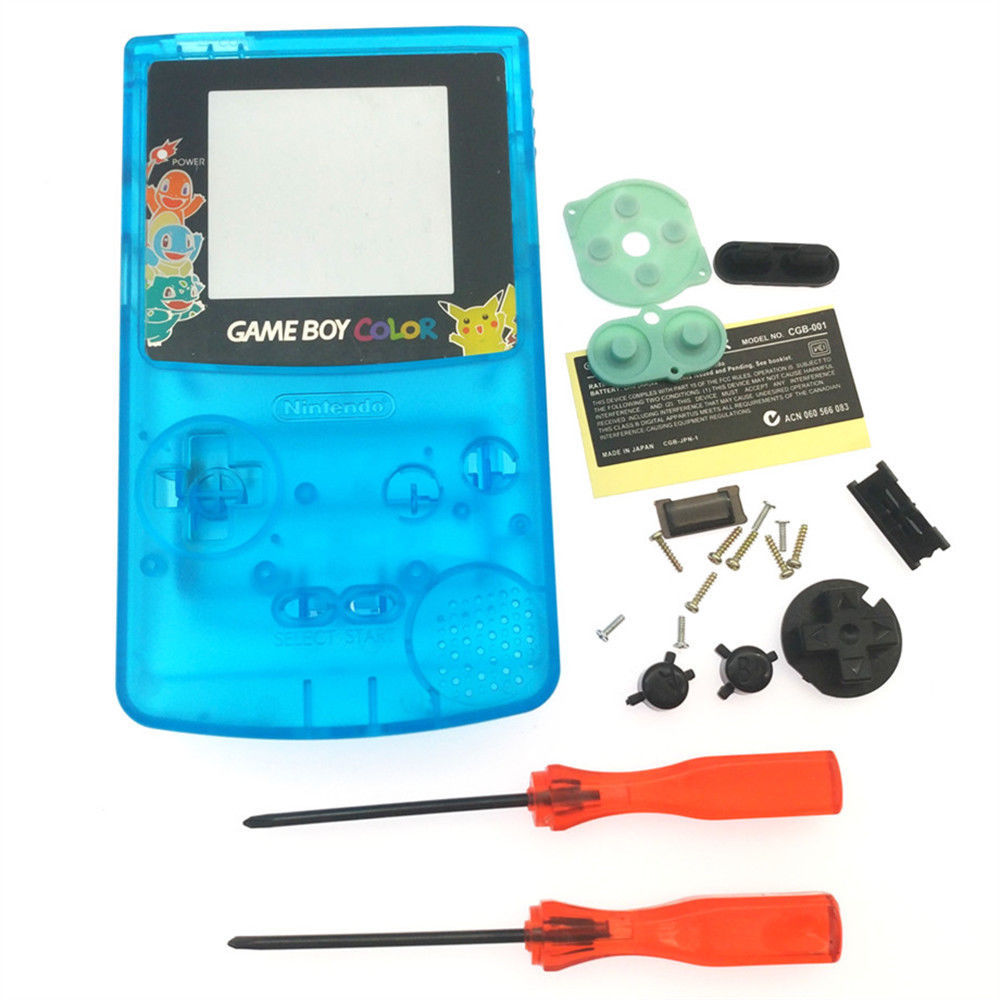 GBC Nintendo Game Boy Color Replacement Housing Shell Screen Blue