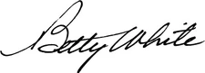 Betty White Autograph Signature VINYL DECAL Bumper Sticker Golden Girls