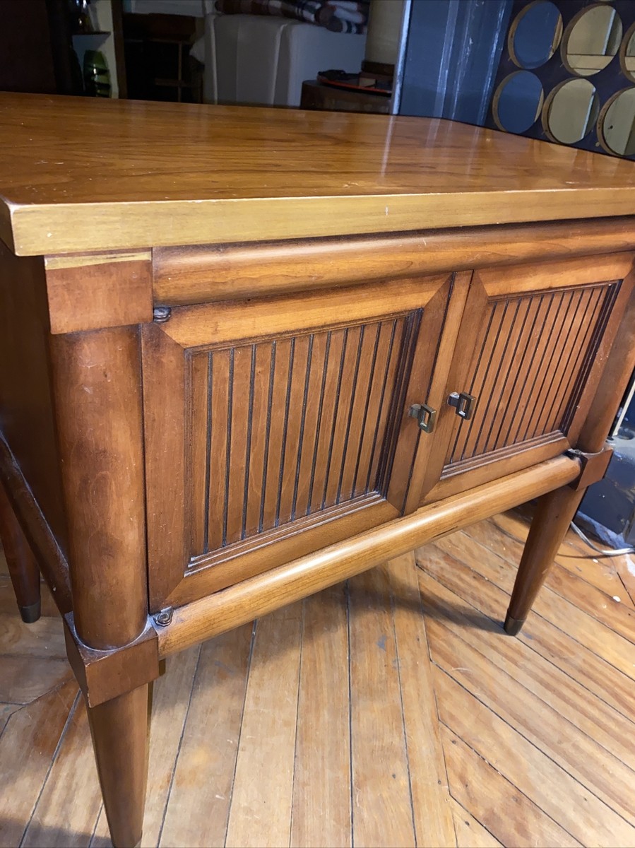 White Furniture Co. French Regency Tambour Door Nightstand End