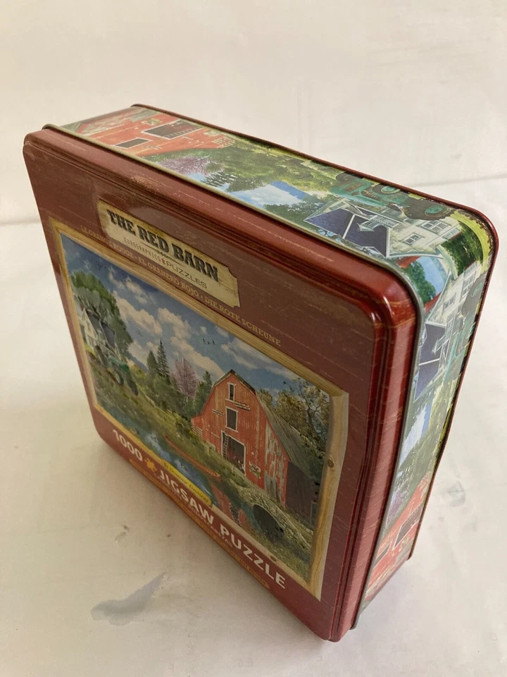 Jigsaw THE RED BARN 1000 Piece Eurographics New in Embossed Tin - Image 4 of 4