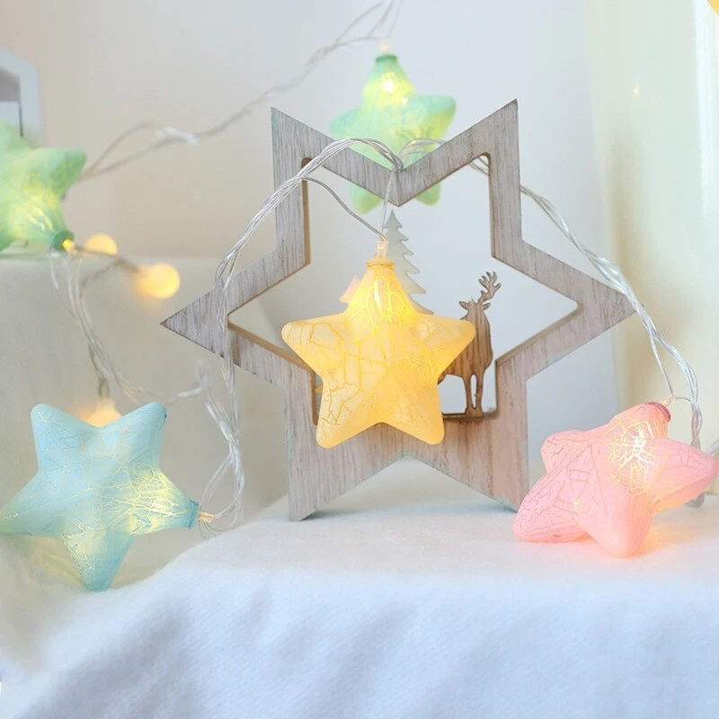 LED Star Lights String Lamp Fairy Wedding Christmas Tree Party Crafts Home Decor - Image 4 of 4