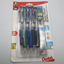 NOS 6 Pentel Twist-Erase Click Mechanical Pencil Set 60 pcs of Lead