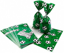 100 PCS Soccer Goodie Bags Treat Bags Soccer Gift Bags for Team Football Party F