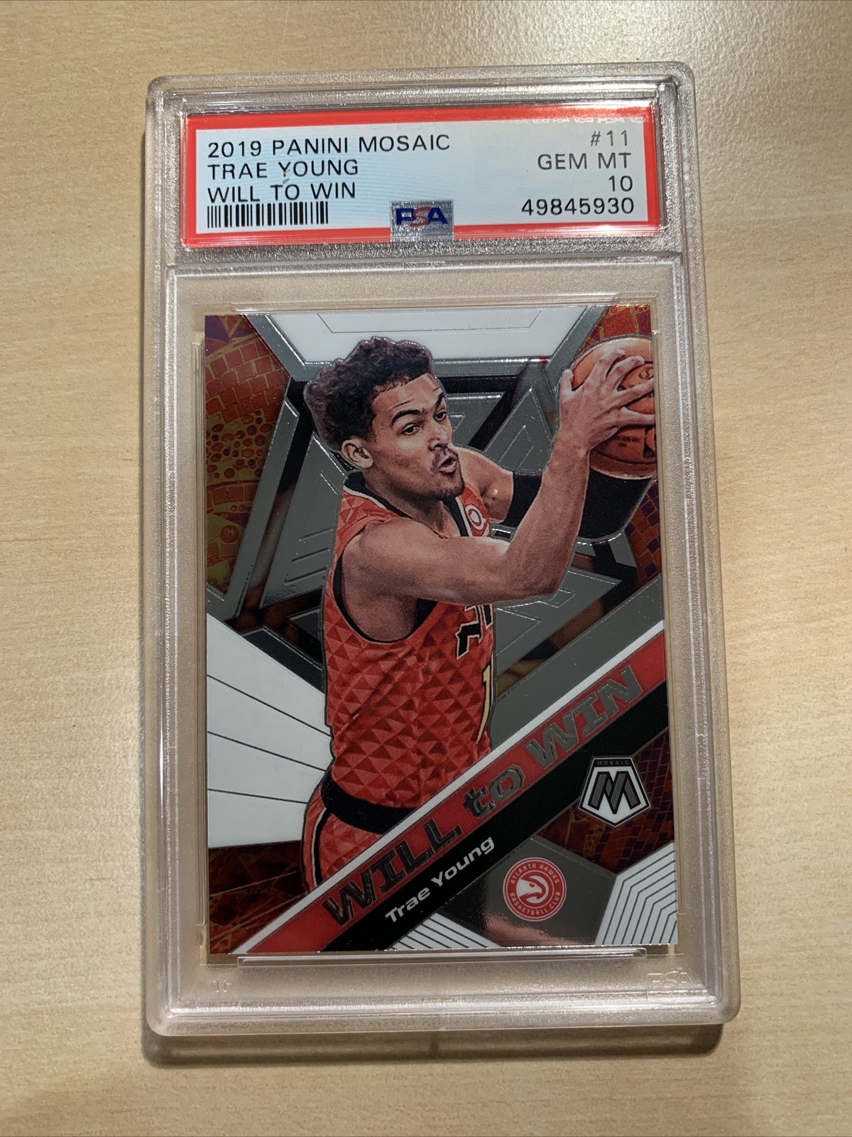 Trae Young 2019-20 Panini MOSAIC Will To Win "MOSAIC PRIZM" PSA 10 Gem Mint #11