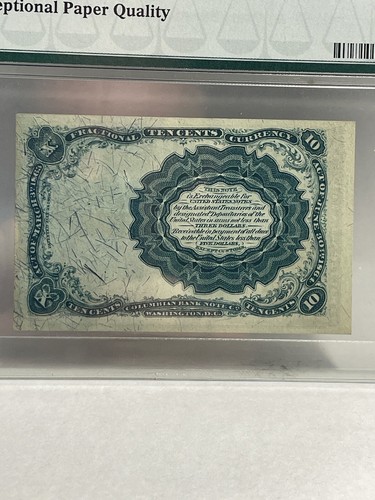 Fr 1265 5th Issue 10c Fract. Currency PMG 64 Choice Uncirculated Long, Thin Key - Picture 16 of 24