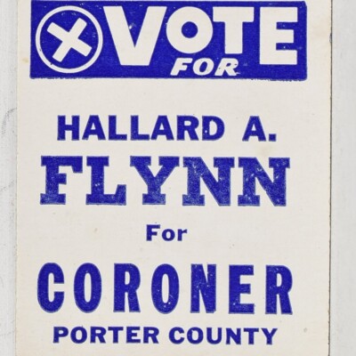 1952 Hallard A Flynn Porter County Coroner Indiana Republican Party Election