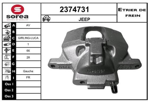 Kit Pastiglie Freno Anteriori SRLine Per Freemont, Voyager, Wrangler E Cherokee – Compatible Con Disco 345 Mm