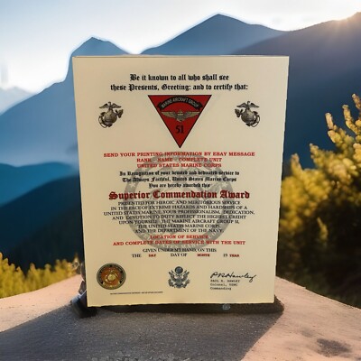 U.S.M.C. / MARINE AIRCRAFT GROUP 51 - SUPERIOR COMMENDATION AWARD