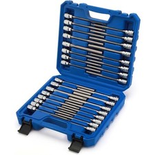 32pcs 38dr. Extra Long Hex And Torx Bit Socket 18- 716 3mm - 12mm T10-t60