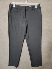 Worthington Ankle Dress Pants Womens 8 Gray Modern Fit Ankle Zip Stretch NEW