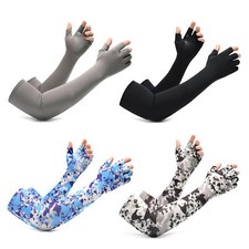 Ice Silk Sunscreen Sleeves Arm Sleeves for Men Women Cool Men Women Arm capable