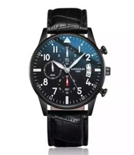 Men Chronograph Watch Luminous Military Aviator Pilot Luxury Smart Business 