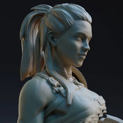 1/24 Scale 75mm Female Warrior Diy Resin Figure Model Unassembled Unpainted