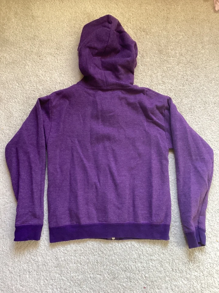 Girls HANES purple jacket full zip Size Medium 7/8 children’s coat kids clean - Image 3 of 3