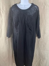 Lane Bryant New Black Dress Sheer Lace Sleeves size 16 Rayon Nylon Spandex