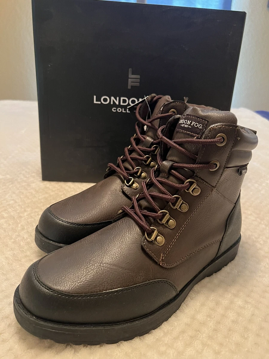 LONDON FOG MENS CAMBRIDGE BOOTS BROWN SIZE MEN s 10 NEW WITH BOX