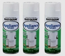 3- Rust-Oleum WHITE Specialty APPLIANCE Epoxy For Metal Stops Rust 12oz 7881830