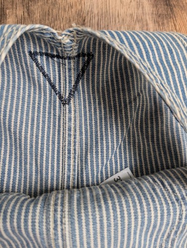 VTG OshKosh B’Gosh Vestbak Union USA Striped Bib Overall Engineer Boy Sz 3T - Picture 5 of 7