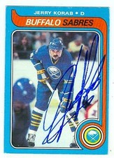 Jerry Korab autographed hockey card (Buffalo Sabres) 1978 Topps #74