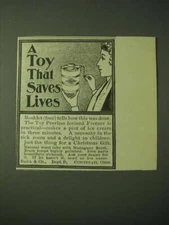 1900 Dana & Co Toy Peerless Iceland Freezer Ad - A toy that saves lives