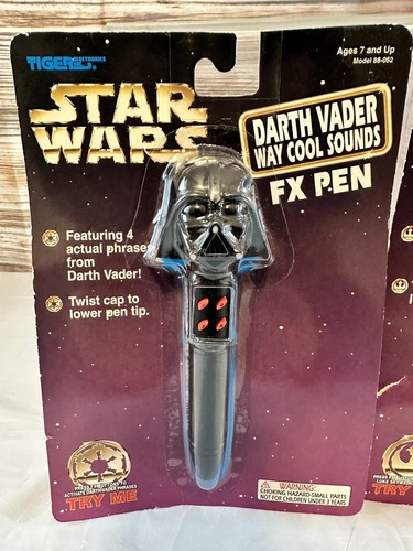 Vtg Tiger Electronics Star Wars Darth Vader Luke Sky Walker FX Pens In Package - Picture 4 of 10