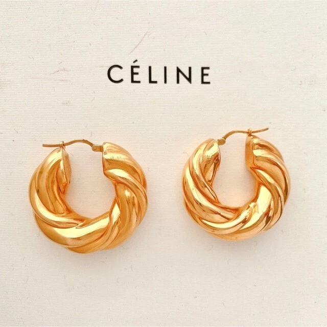 Celine twisted hotsell hoop earrings