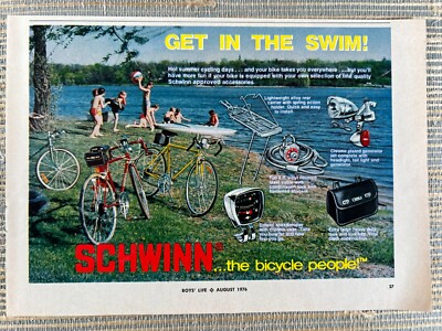 Schwinn Bicycle Accessories 10 Speed 1976 Vintage Print Ad | eBay