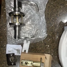 Probrico Satin Nickel Hook Style Privacy Interior Door Handles HD (10 Pack)